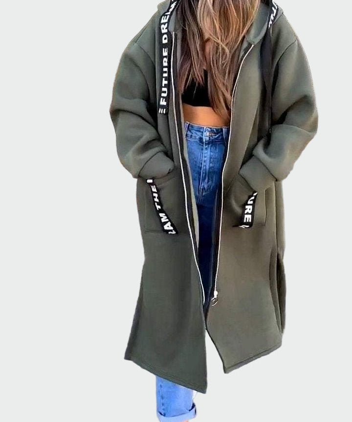 Μακρύ Παλτό με Κουκούλα