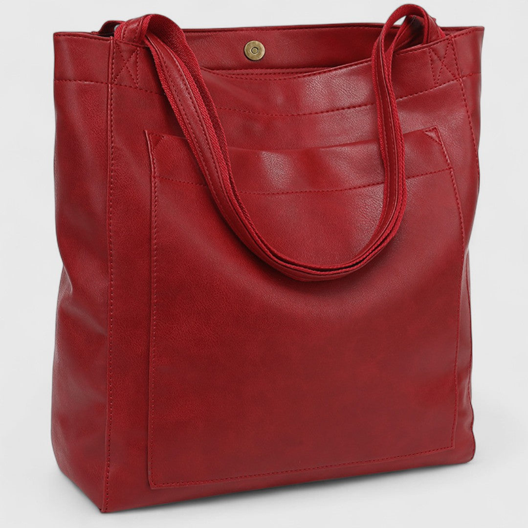 Αγλαΐα - Κλασική δερμάτινη τσάντα με διαχρονικό στυλ