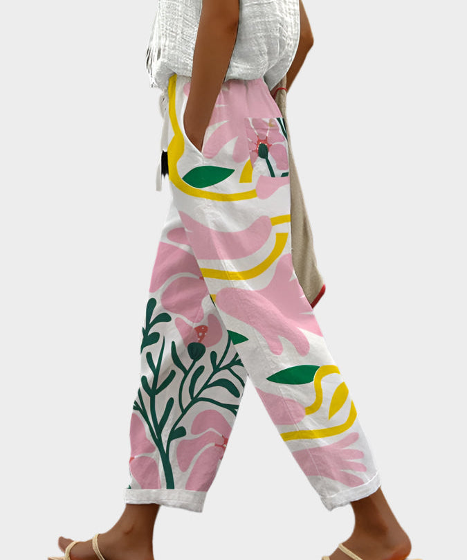 Χαλαρό Παντελόνι με Σχέδιο