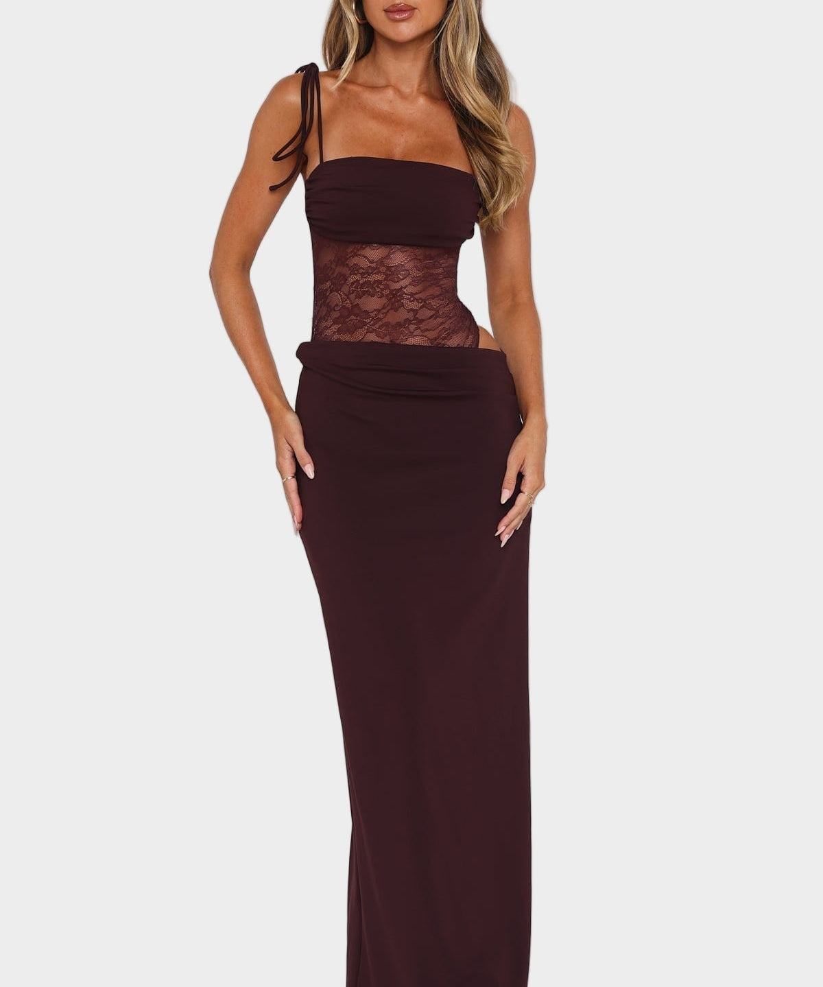 Μάξι Φόρεμα με Χαλαρή Ροή και Εκλεπτυσμένη Φινέτσα