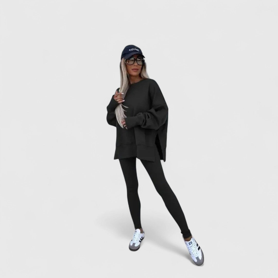 Αθηνά - Άνετο σετ μπλούζας και παντελονιού με μοντέρνα γραμμή