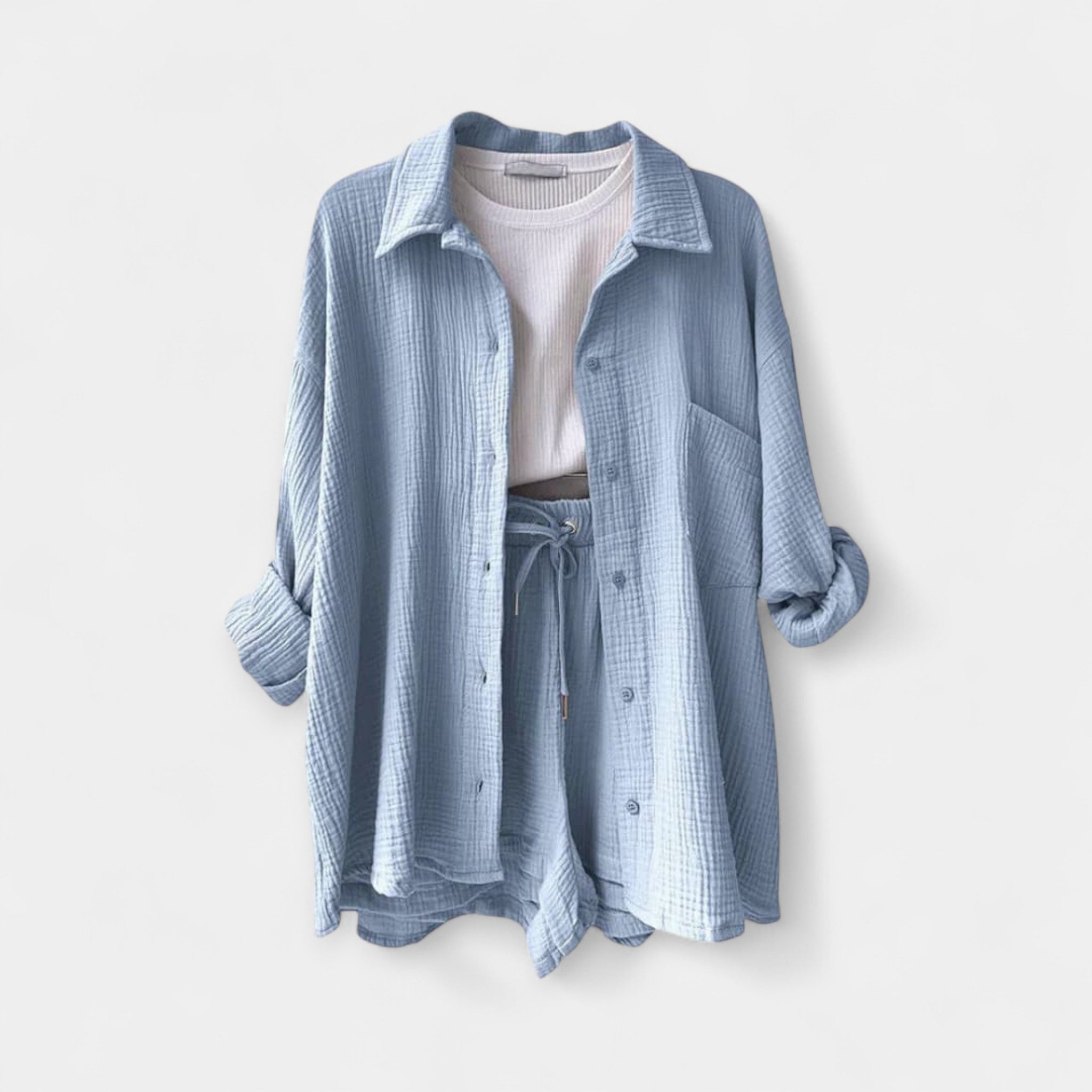 Δίχρωμο Καλοκαιρινό Σετ Τοπ και Σορτς