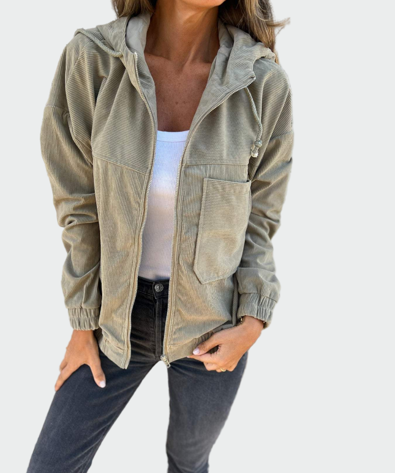 Σακάκι σε Βελούδινη Υφή με Ραβδώσεις