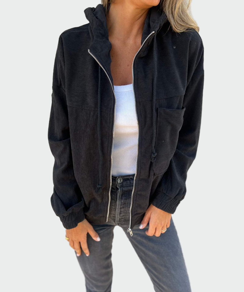 Σακάκι σε Βελούδινη Υφή με Ραβδώσεις