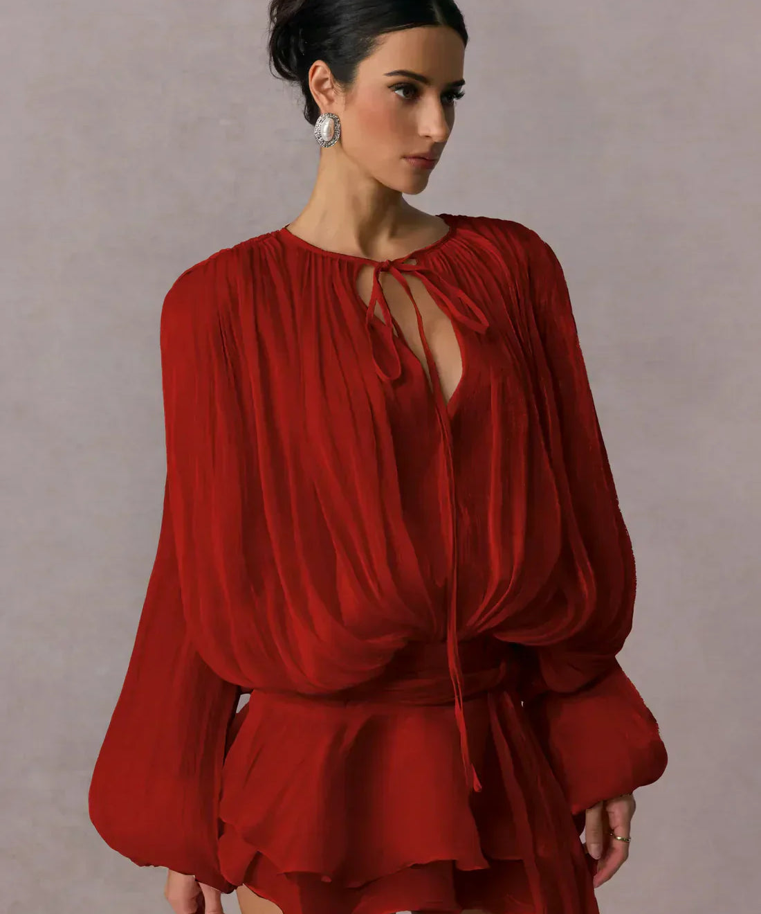 Λυάννα | Κομψό Μποχο Κοντό Φόρεμα