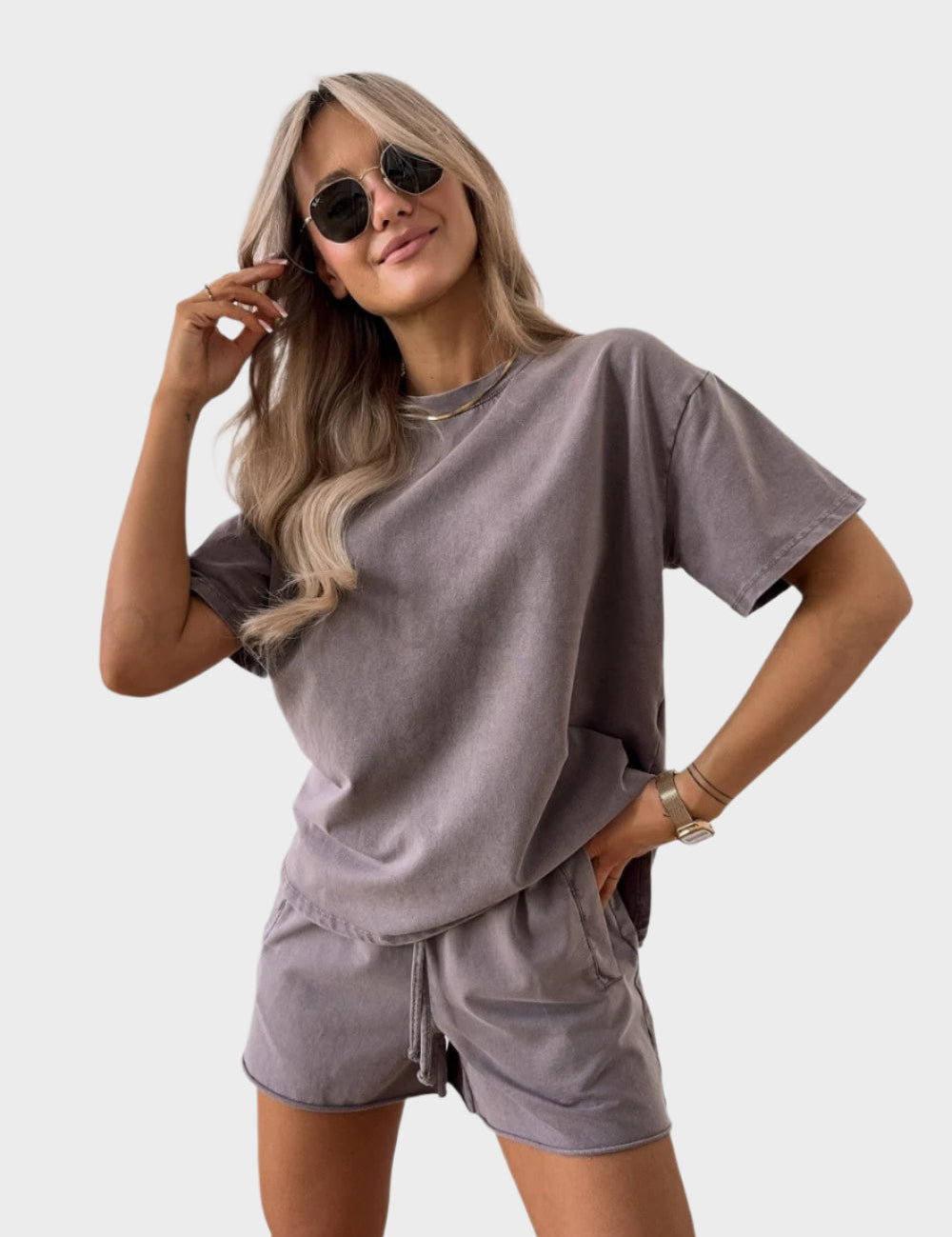 Casual Σετ με Μπλούζα και Παντελόνι Jogger