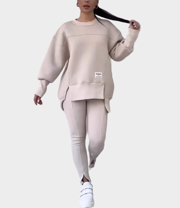 Γυναικείο Σετ Φούτερ με Κολάν και Μοντέρνα Άνεση