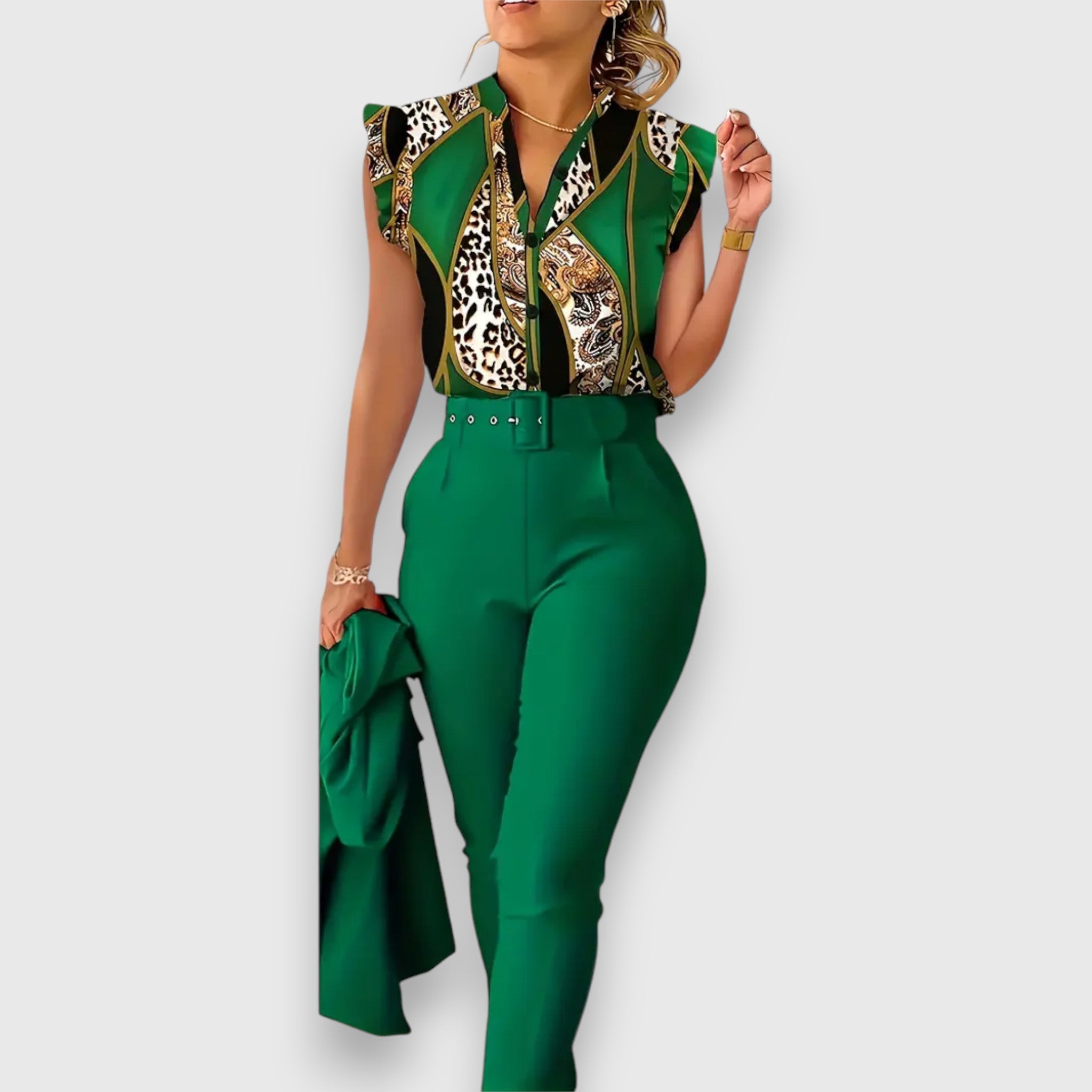 Σετ Δύο Τεμαχίων με μοντέρνο λεοπάρ σχέδιο