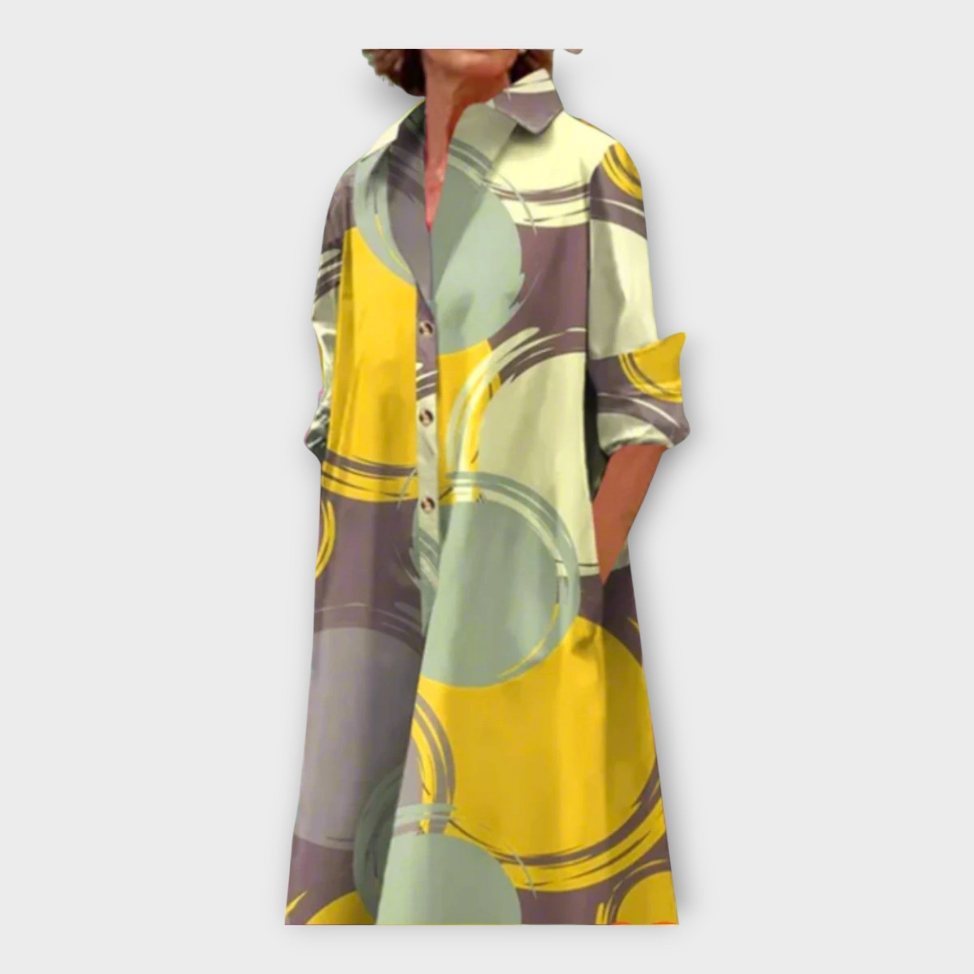 Χειροποίητο Φόρεμα με Γεωμετρικό Σχέδιο