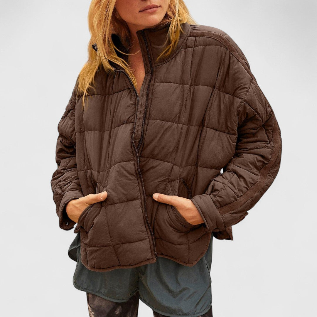 Τερψιχόρη - Ελαφρύ καπιτονέ μπουφάν με φερμουάρ και άνετη εφαρμογή