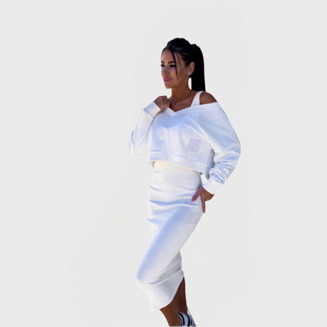 Καλοκαιρινό Σετ με Φούτερ και Φόρεμα για Άνεση και Στυλ