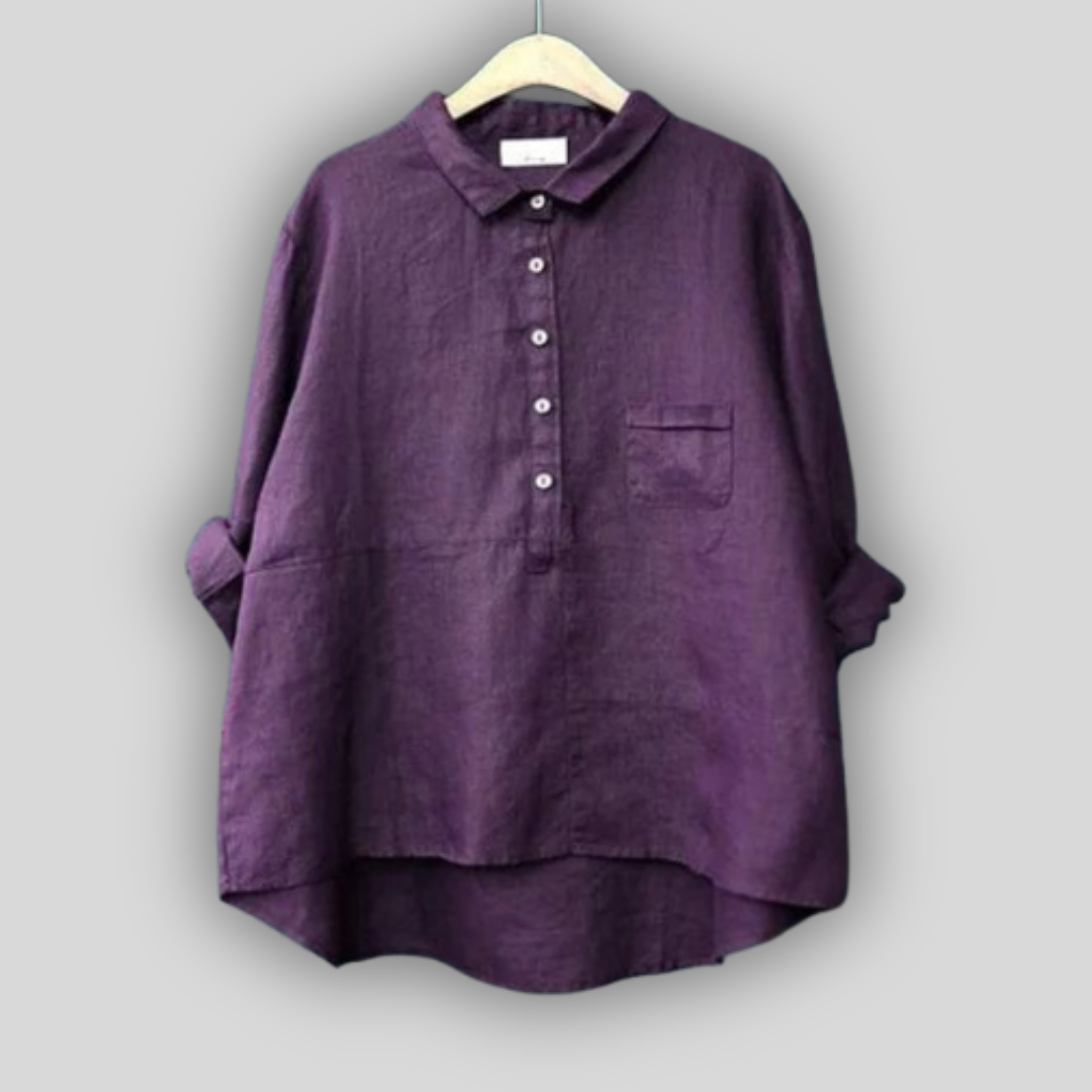 Λινή Μπλούζα Πράσινη Απλότητα