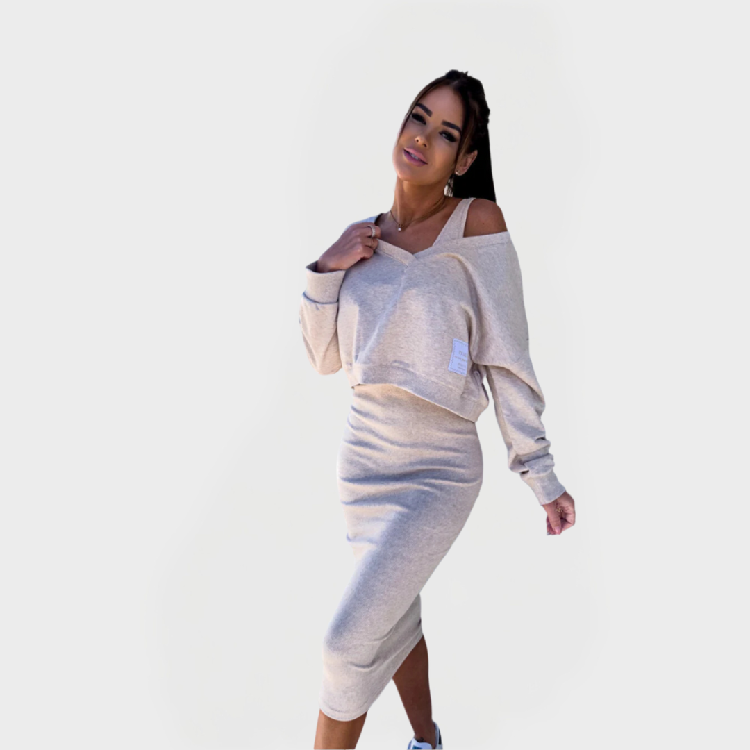 Καλοκαιρινό Σετ με Φούτερ και Φόρεμα για Άνεση και Στυλ