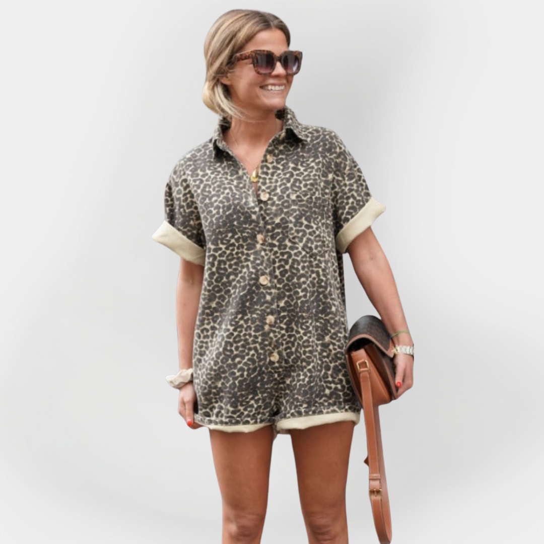 Ολόσωμη Φόρμα με Σχέδιο Λεοπάρ