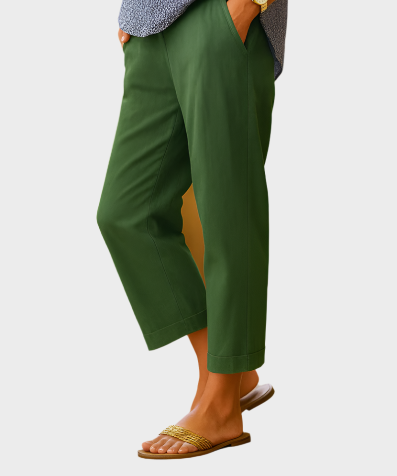 Καλοκαιρινό Παντελόνι από Λινό και Βαμβάκι