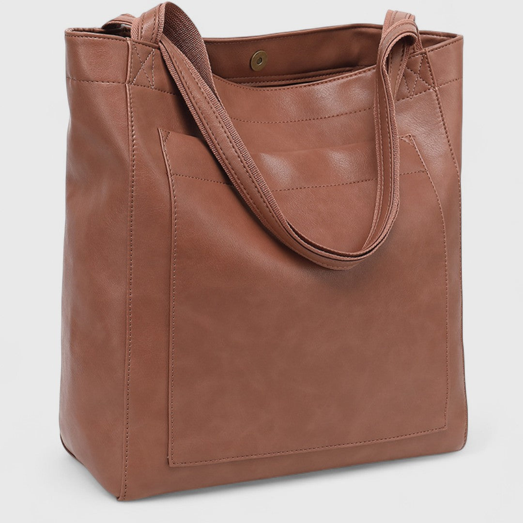 Αγλαΐα - Κλασική δερμάτινη τσάντα με διαχρονικό στυλ