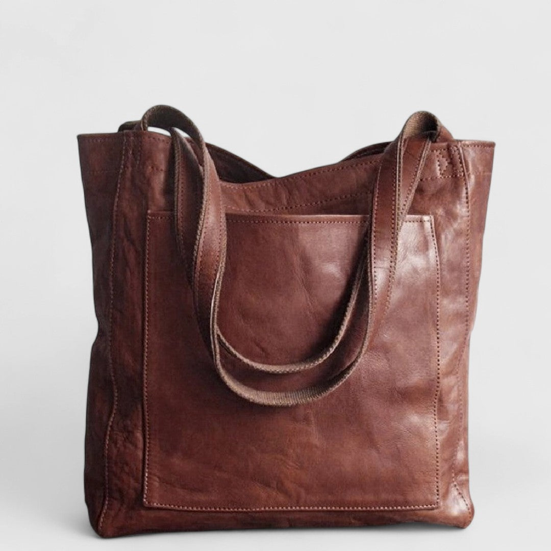 Αγλαΐα - Κλασική δερμάτινη τσάντα με διαχρονικό στυλ