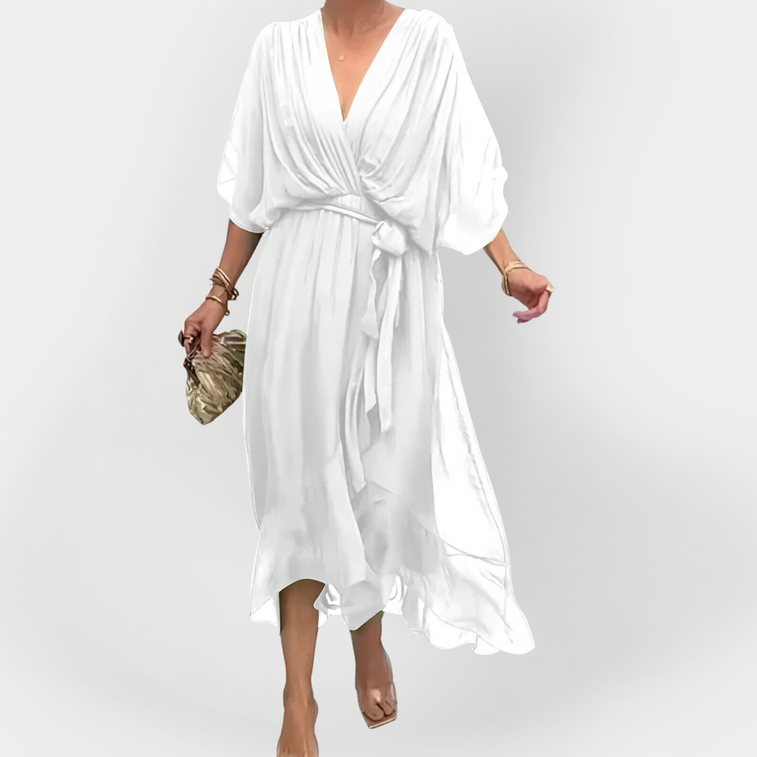 Φόρεμα Σιφόν με V-λαιμό