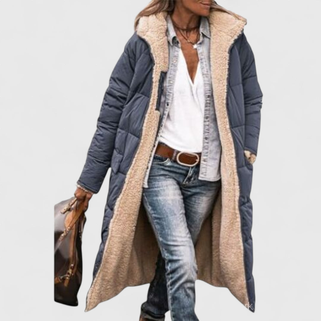 Στεφανία - Κομψό και ζεστό αναστρέψιμο παρκά για γυναίκες