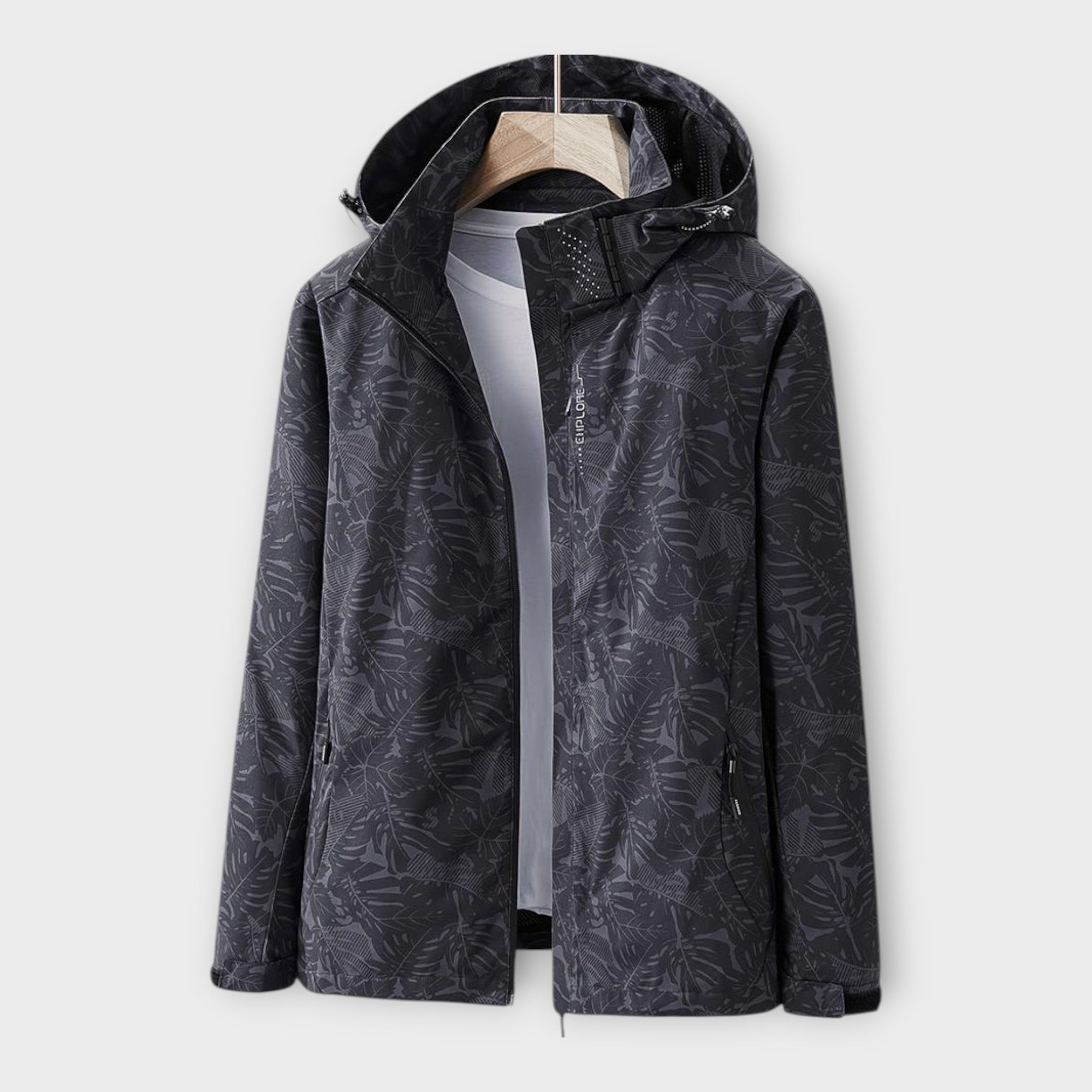 Μοντέρνο Αδιάβροχο Μπουφάν με Κουκούλα