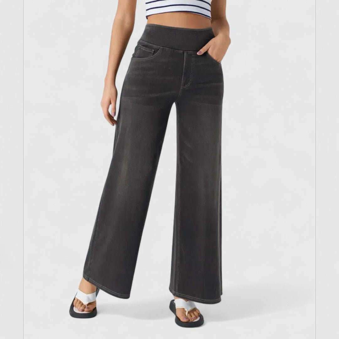 Νεφέλη - Άνετο και ελαστικό παντελόνι με ψηλή μέση και κομψό κόψιμο