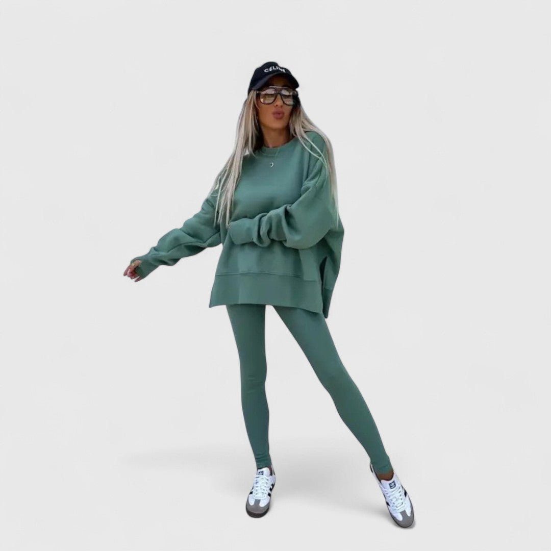 Αθηνά - Άνετο σετ μπλούζας και παντελονιού με μοντέρνα γραμμή