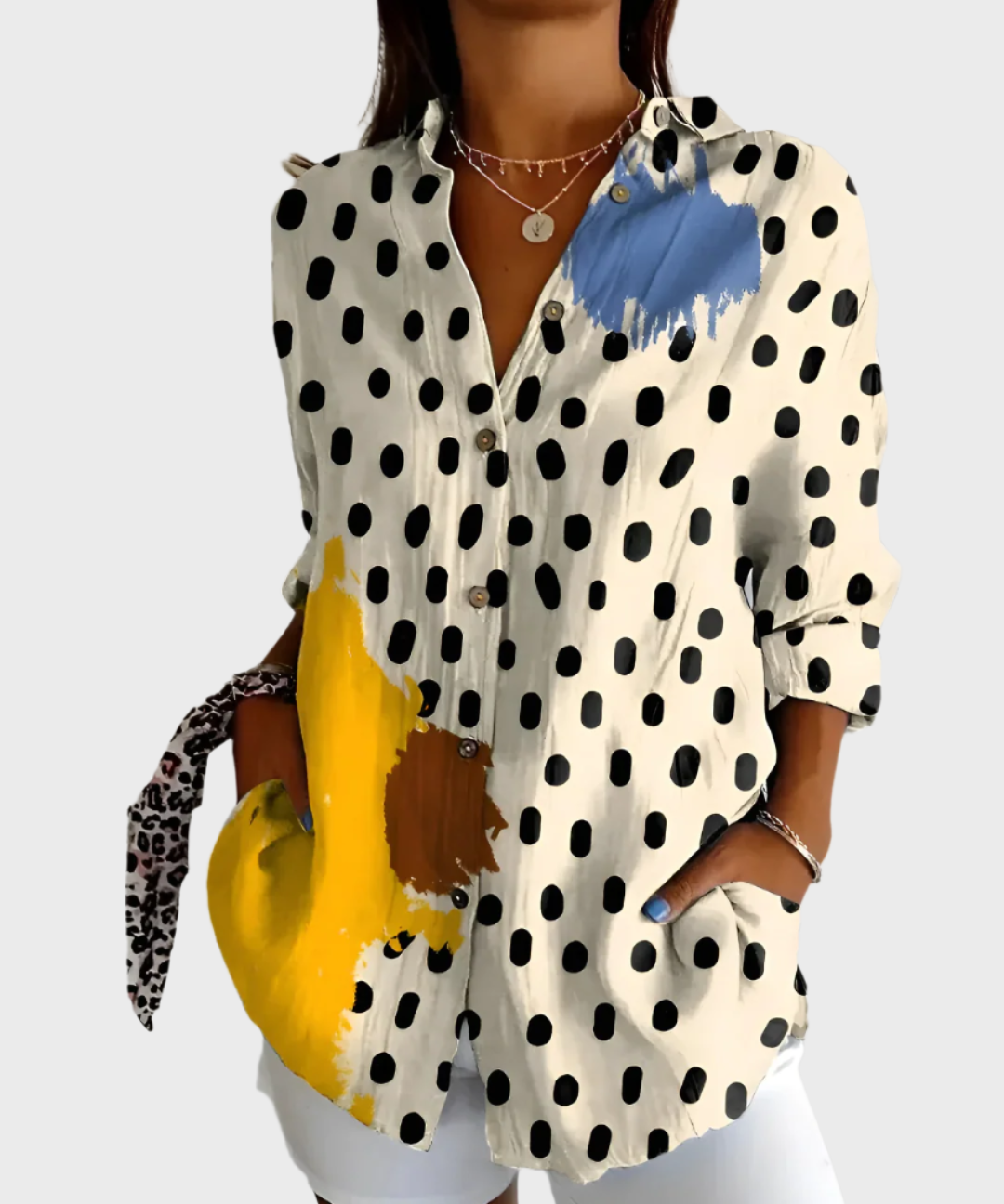 Μπλούζα Βαμβακερή με Φλοράλ Σχέδιο