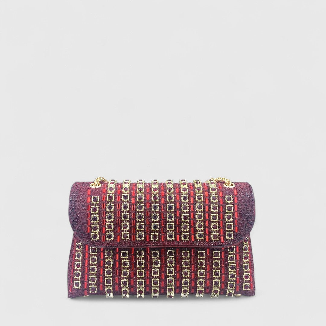 Βασιλική - Κομψή τσάντα ώμου με αλυσίδα και διακριτική λάμψη