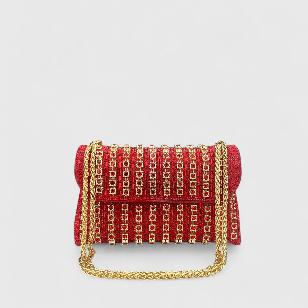 Βασιλική - Κομψή τσάντα ώμου με αλυσίδα και διακριτική λάμψη