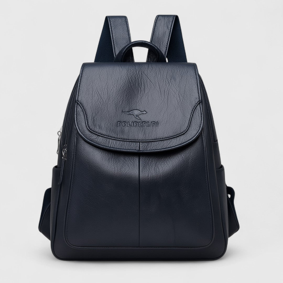 Καλλιστώ - Δερμάτινο σακίδιο πλάτης με αντικλεπτικό σχέδιο και στυλ