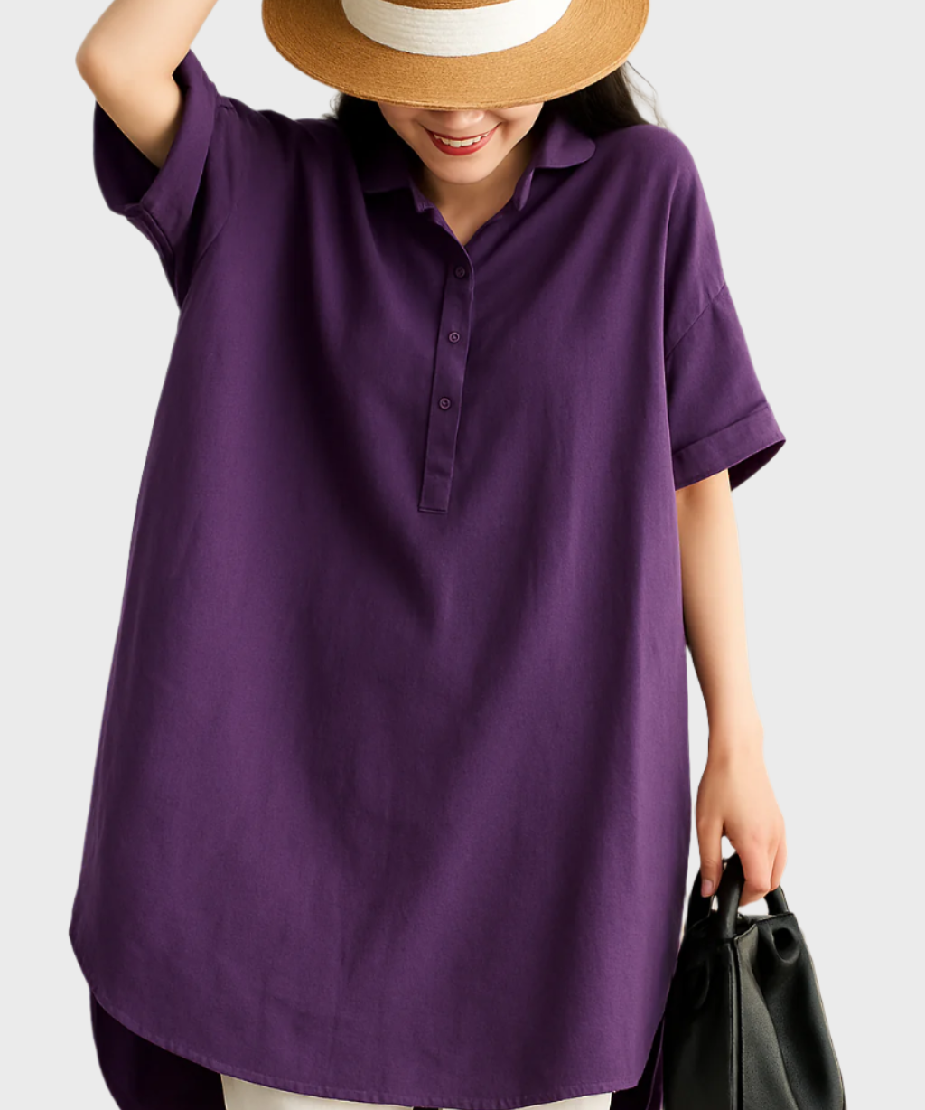 Χαλαρό Λινό Πουκαμισοφόρεμα