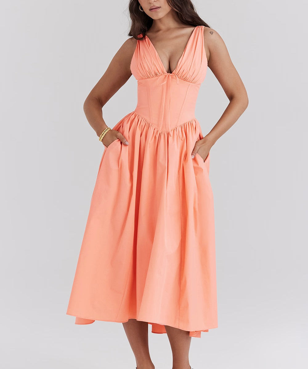 Φόρεμα Midi Ρομαντικής Ανθοκομίας