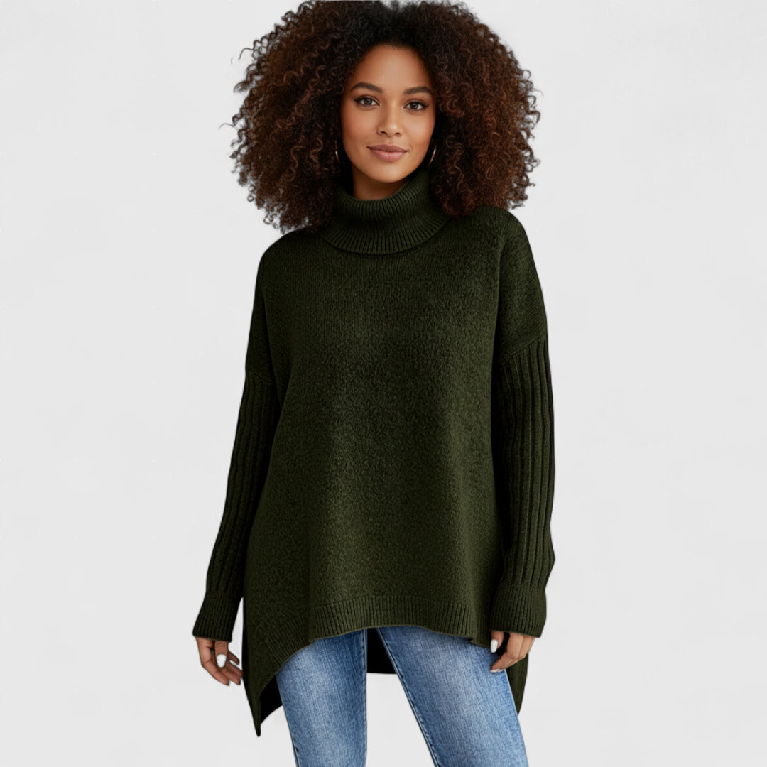 Ρεβέκκα - Κομψή μακριά μπλούζα με χαλαρή γραμμή και απαλή υφή