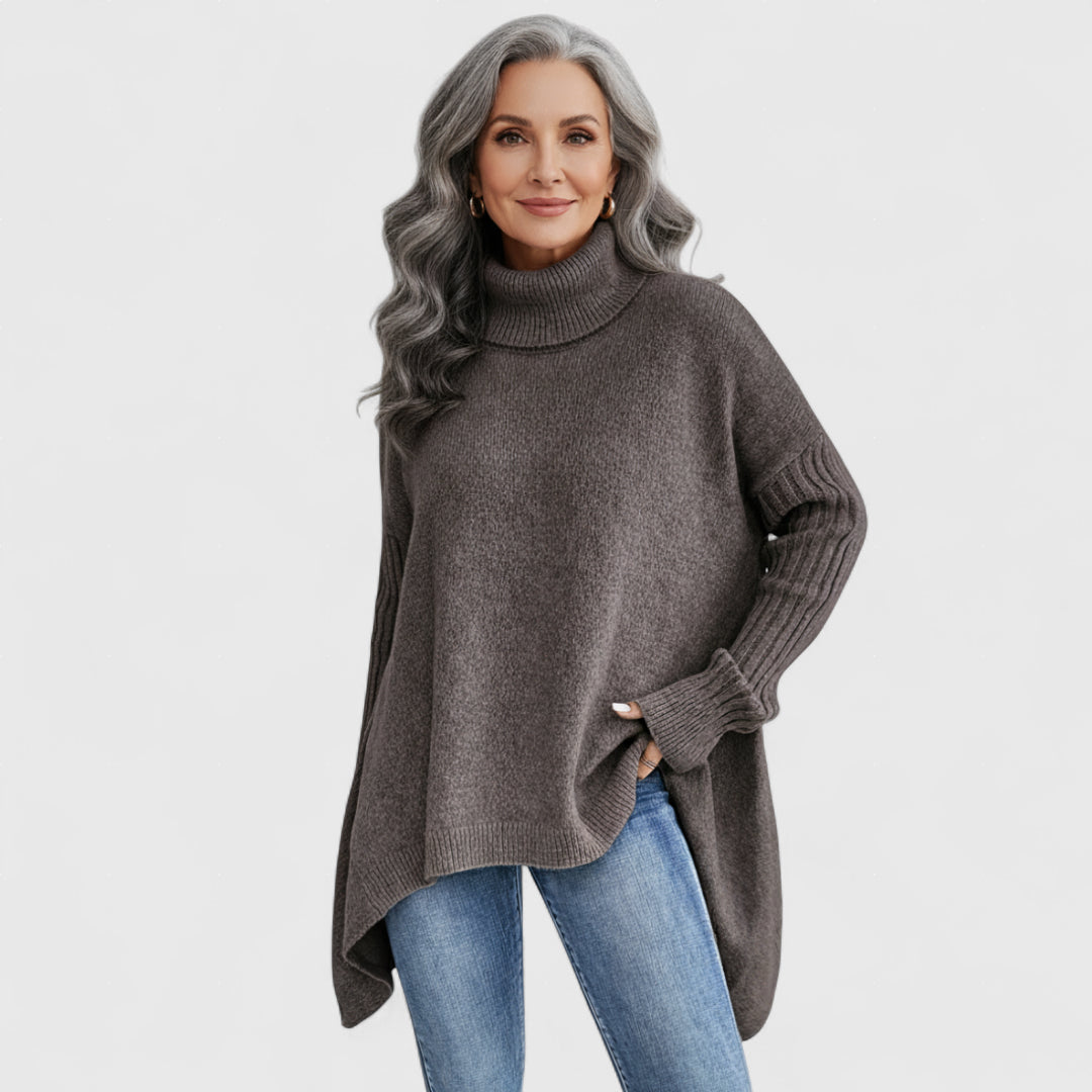 Ρεβέκκα - Κομψή μακριά μπλούζα με χαλαρή γραμμή και απαλή υφή