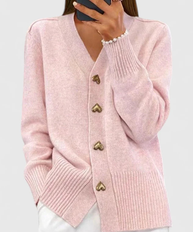 Κομψή Πλεκτή Ζακέτα με Κουμπιά