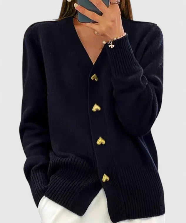Κομψή Πλεκτή Ζακέτα με Κουμπιά