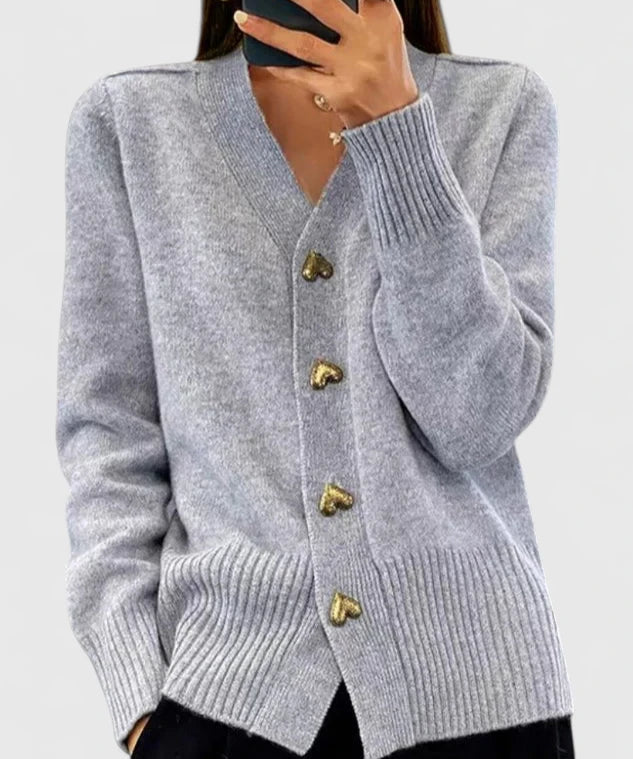 Κομψή Πλεκτή Ζακέτα με Κουμπιά