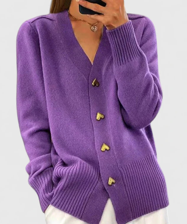 Κομψή Πλεκτή Ζακέτα με Κουμπιά