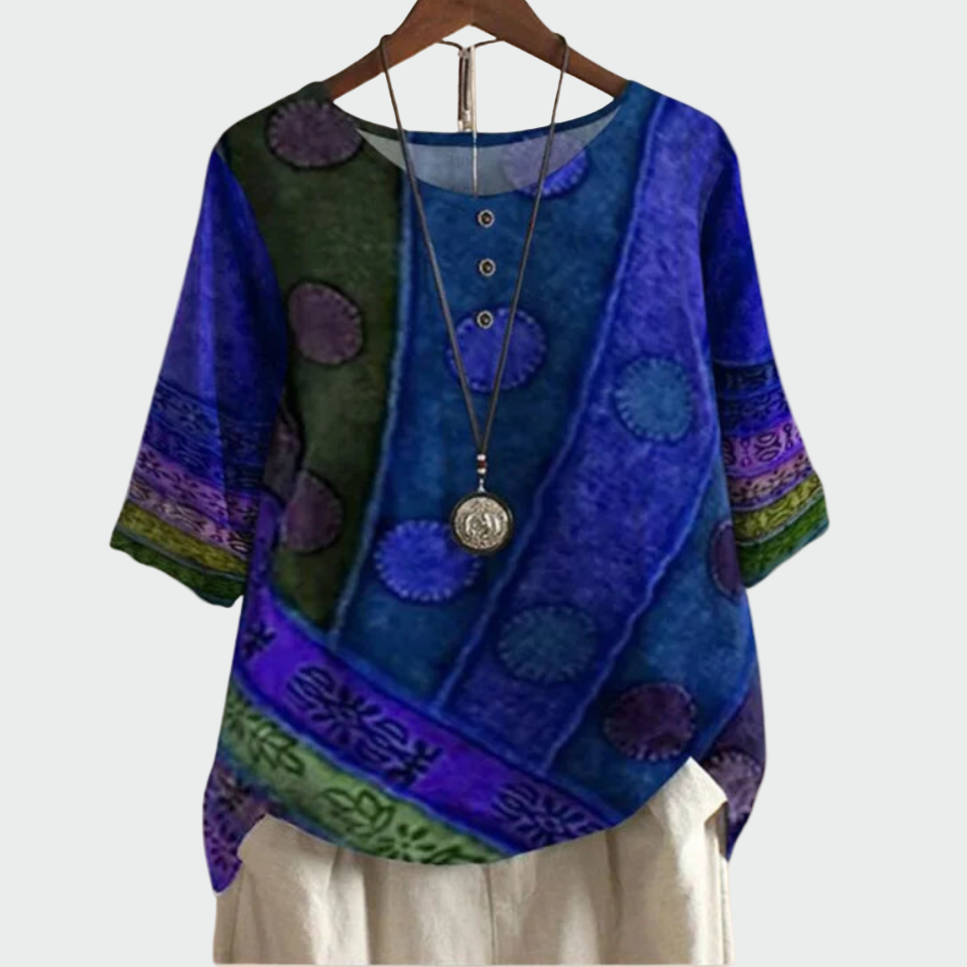 Μαλακή μπλούζα με καλλιτεχνικό σχέδιο