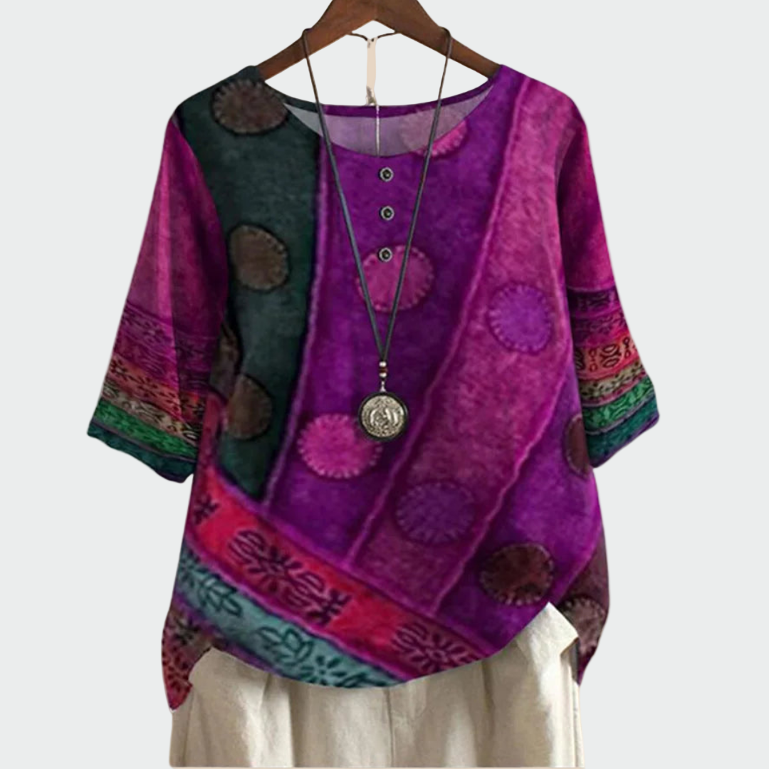 Μαλακή μπλούζα με καλλιτεχνικό σχέδιο