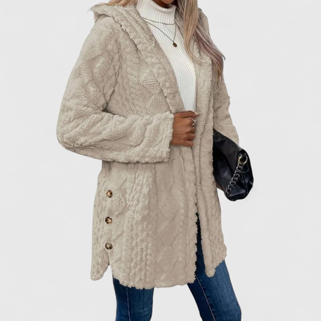 Πολύμνια - Μαλακό φλις καρντάν με χαλαρή γραμμή για ζεστασιά και κομψό στυλ