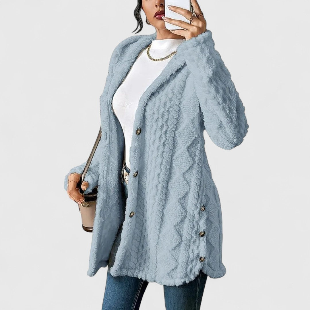 Πολύμνια - Μαλακό φλις καρντάν με χαλαρή γραμμή για ζεστασιά και κομψό στυλ