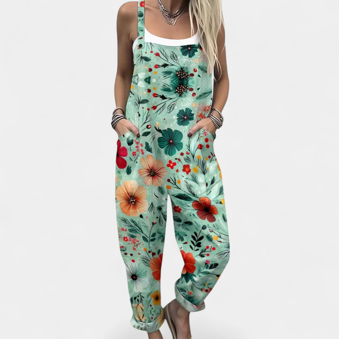 Αλκμήνη - Ολόσωμη φόρμα με ζωντανό φλοράλ μοτίβο