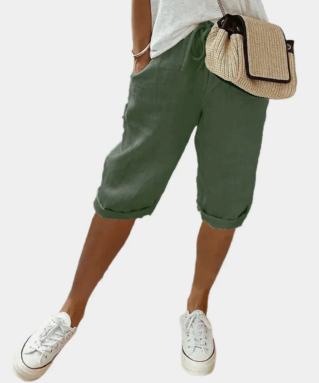 Κομψό Γυναικείο Λινό Παντελόνι