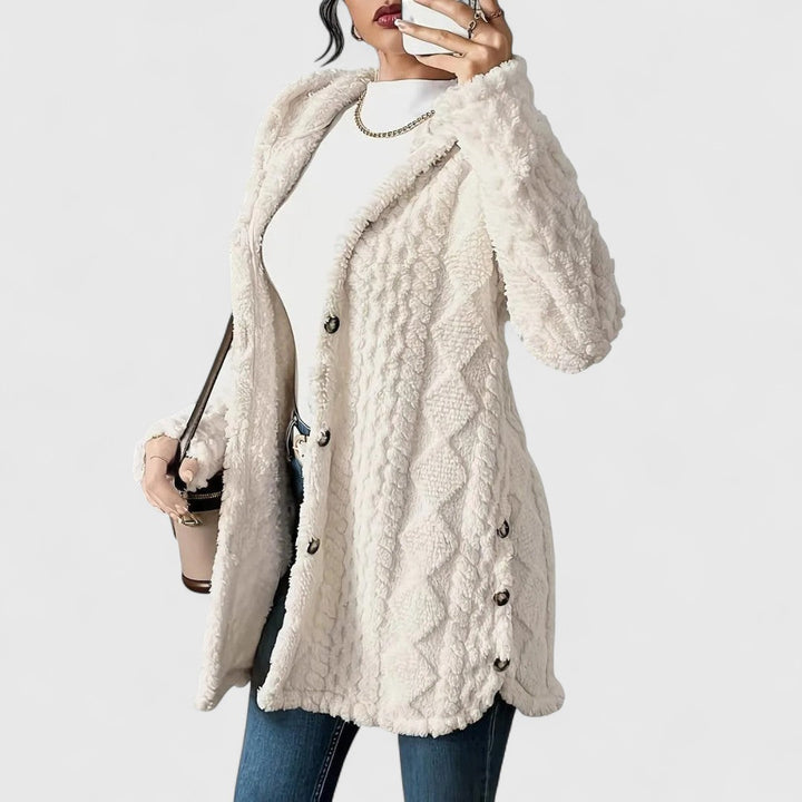 Πολύμνια - Μαλακό φλις καρντάν με χαλαρή γραμμή για ζεστασιά και κομψό στυλ