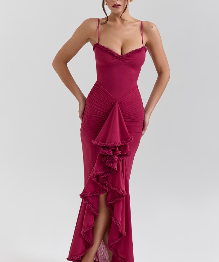 Έλμα | Φόρεμα με Σουρωτά Βολάν