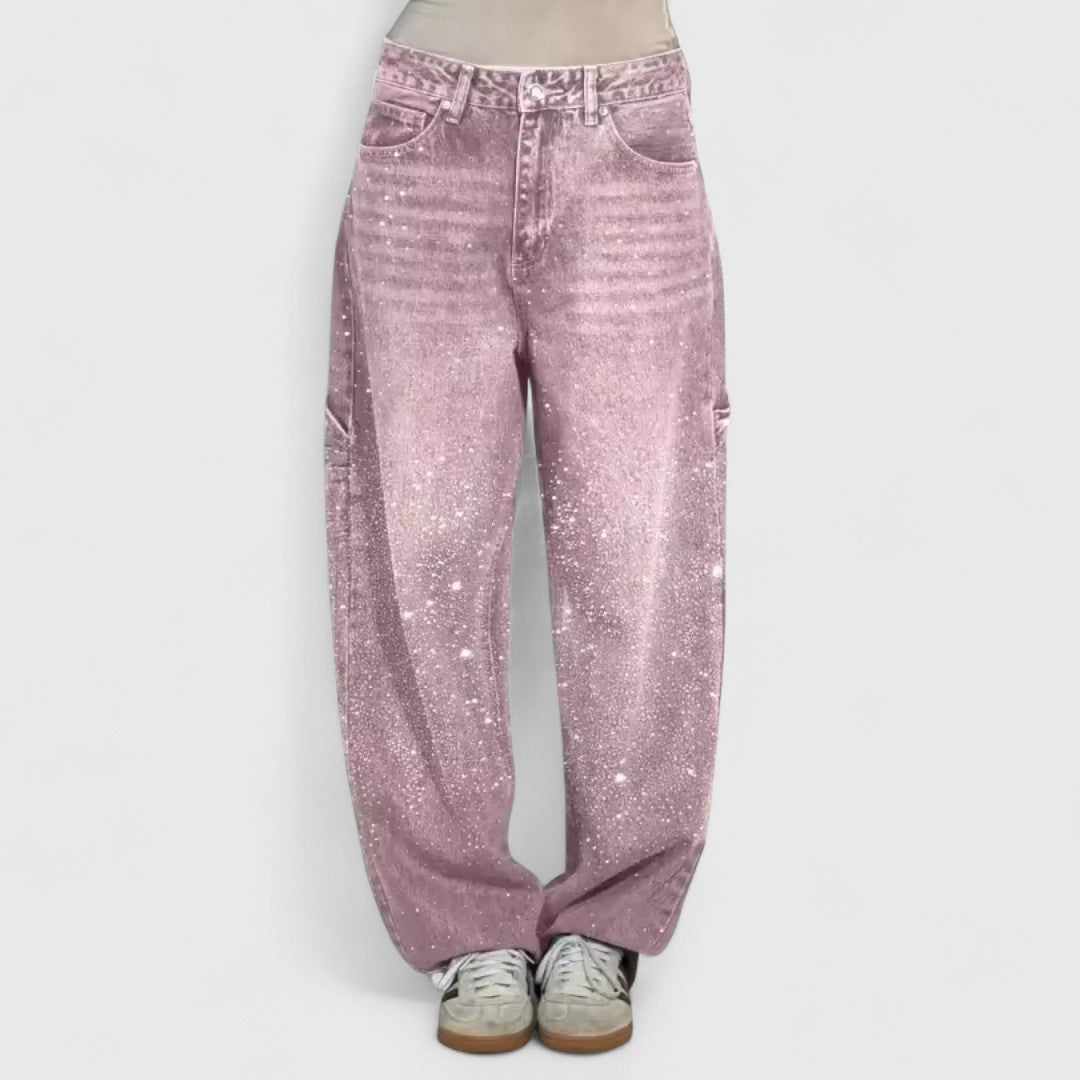 Μαρίνα - Τζιν παντελόνι εργασίας με φαρδιά γραμμή για ανεπιτήδευτο στυλ