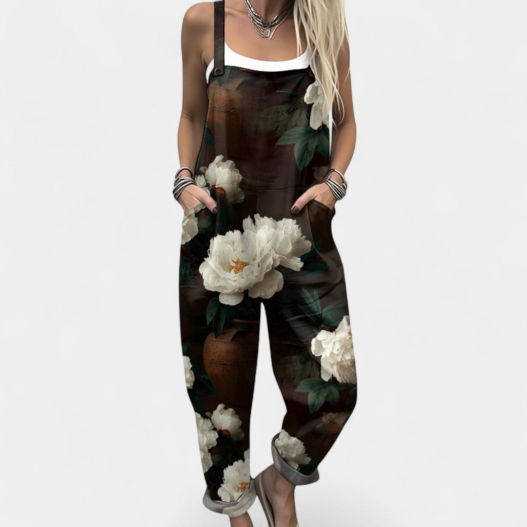 Ουρανία - λουλουδάτη σαλοπέτα με τσέπες για άνετες boho εμφανίσεις την άνοιξη και το καλοκαίρι