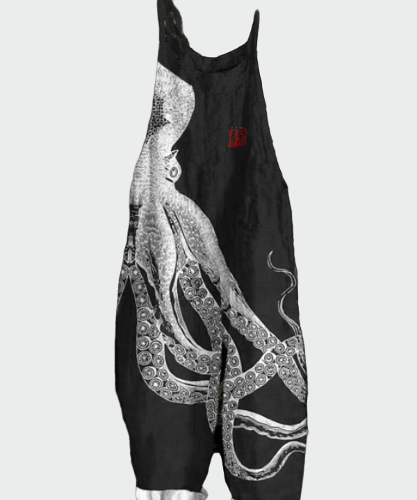 Γυναικεία ολόσωμη φόρμα με φαρδιά πόδια