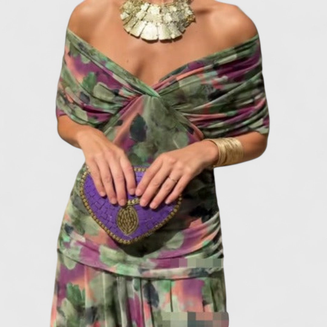 Κορνηλία - Διαχρονικό μάξι φόρεμα με ανοιχτούς ώμους και ρομαντική άνεση